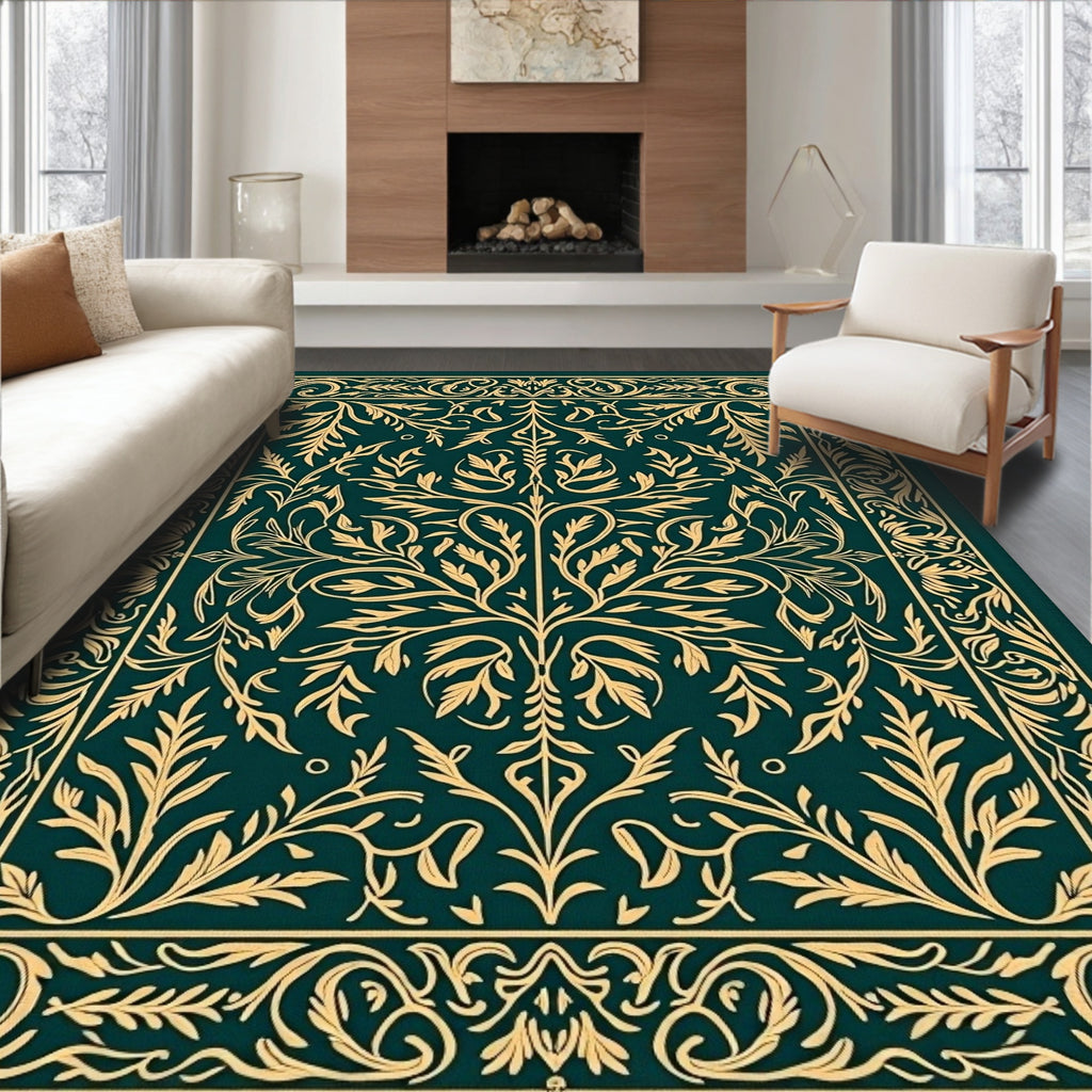 Grand Ornate Floral Botanical Pattern Rug