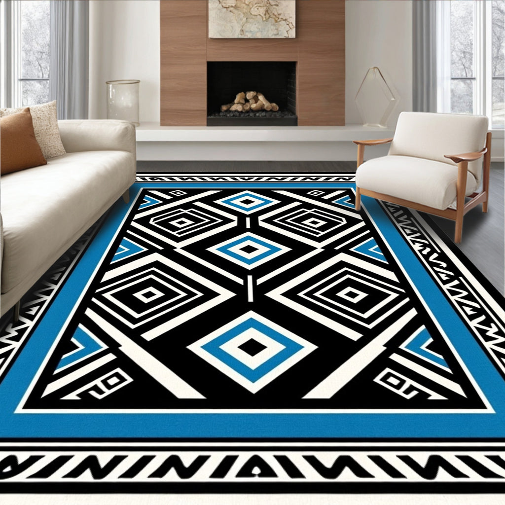 Bold Diamond Tribal Pattern Rug