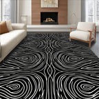 Abstract Swirls Symmetric Design Rug