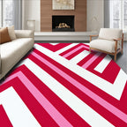 Bold Geometric Stripes Pattern Rug