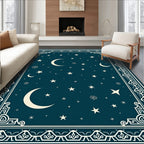 Celestial Moon And Star Design Rug