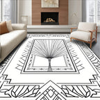 Geometric Art Deco Style Fan Rug