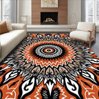 Intricate Floral Mandala Pattern Rug