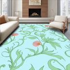 Pastel Floral Vine Pattern Rug