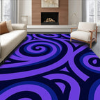 Purple Blue Swirl Pattern Rug