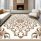 Elegant Floral Mandala Style Rug