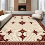 Geometric Floral Pattern Traditional Rug