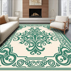 Ornate Scroll Floral Classic Design Rug