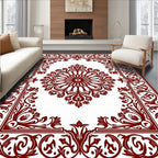 Ornate Traditional Floral Border Rug