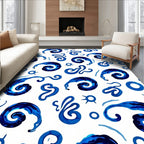 Deep-Sea Swirls Abstract Pattern Rug