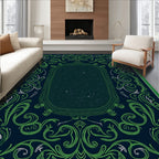 Vintage Starry Night Floral Vine Rug