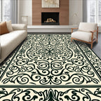 Classic Swirl Floral Scroll Pattern Rug