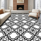 Ornate Scroll Work Lace Pattern Rug