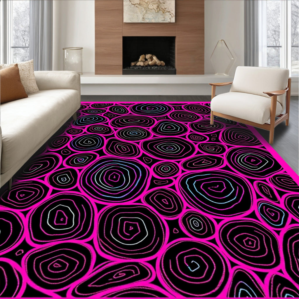 Abstract Swirls Bold Pattern Rug