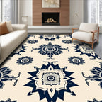 Ornate Floral Medallion Pattern Rug