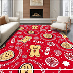 Christmas Gingerbread Cookie Candy Collage Rug