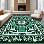 Mandala Geometric Medallion Vine Pattern Rug