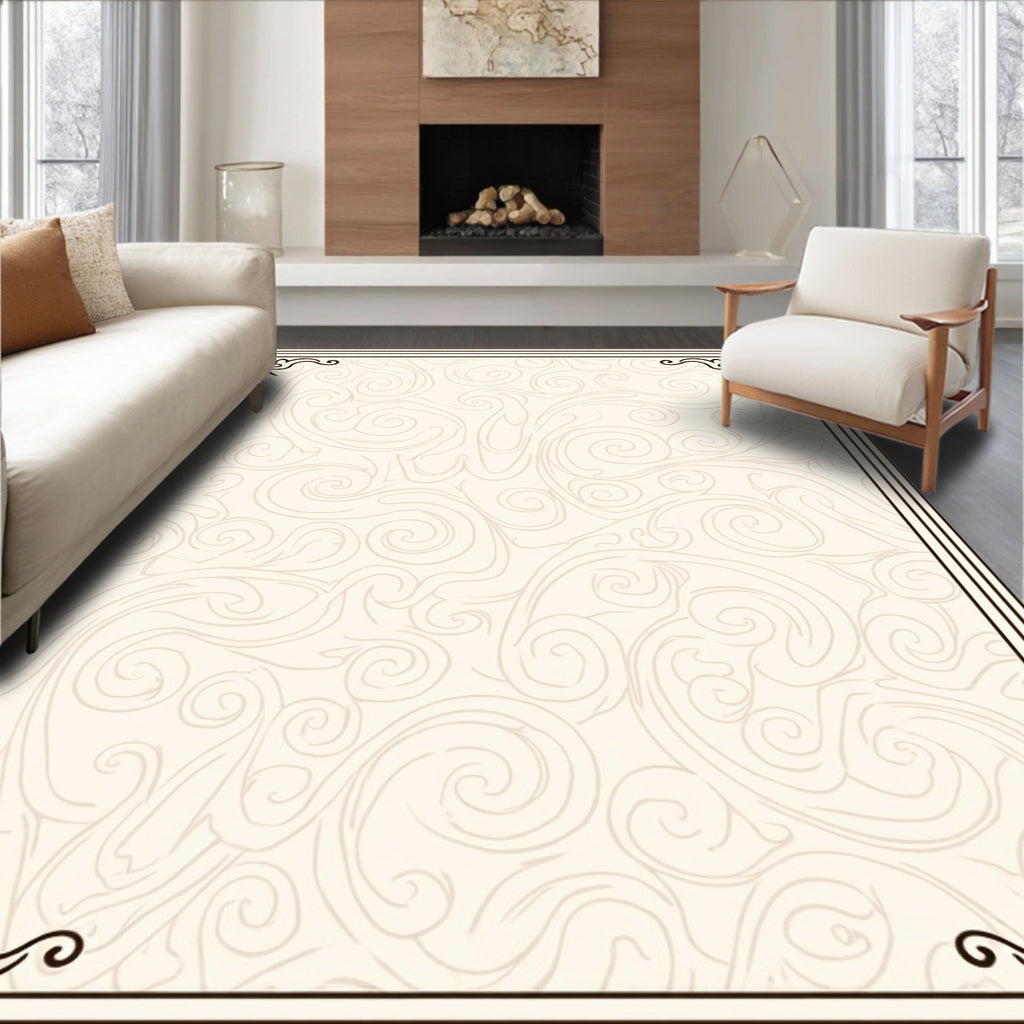 Classic Swirls Ornate Border Rug