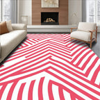 Bold Pink 2 Tone Geometric Design Rug