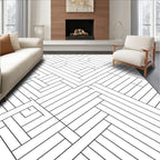 Diagonal Herringbone Pattern Design Rug