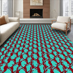 Abstract Chainmail Geometric Pattern Rug