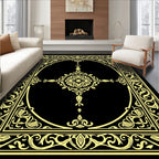 Ornate Floral Central Medallion Design Rug