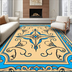 Art nouveau floral symmetry Rug