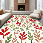 Autumn Leaves Branch Pattern Design Rug