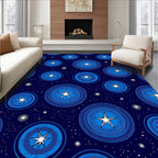Cosmic Starburst Circular Pattern Rug