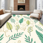 Feather and Foliage Pattern Design Rug