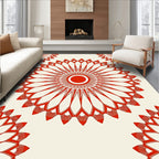 Radiant Sunburst Mandala Design Rug