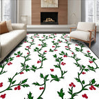 Vine Holly Berry Garland Rug