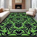 Bold Floral Symmetry Pattern Rug
