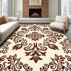 Rich Foliate Scrollwork Damask Rug