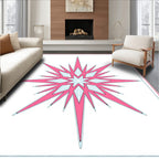 Radiant Starburst Pink And Blue Design Rug