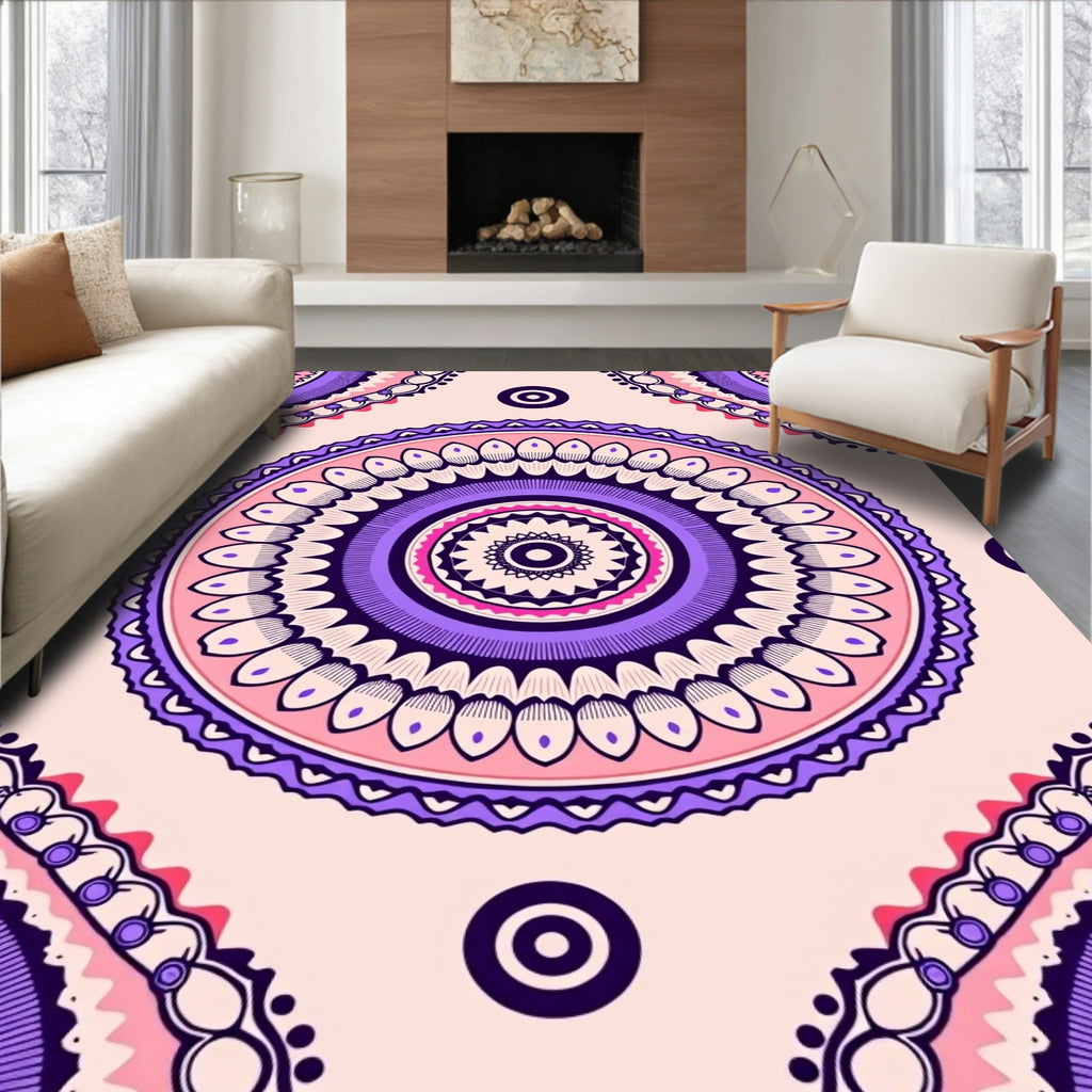 Mandala Pattern Decorative Boho Rug