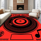 Concentric Circles Music Pattern Rug