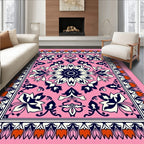 Vibrant Floral Mandala Pattern Rug