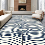 Minimalist Curved Line Pattern Rug
