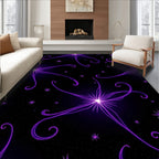 Cosmic Swirls With Star Pattern Rug