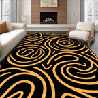 Bold Abstract Swirls Pattern Rug