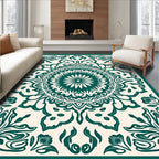 Intricate Floral Mandala Pattern Rug