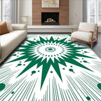 Concentric Starburst with Dot Accents Rug