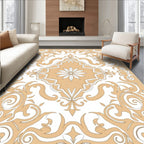 Classic Beige Swirls Medallion Rug