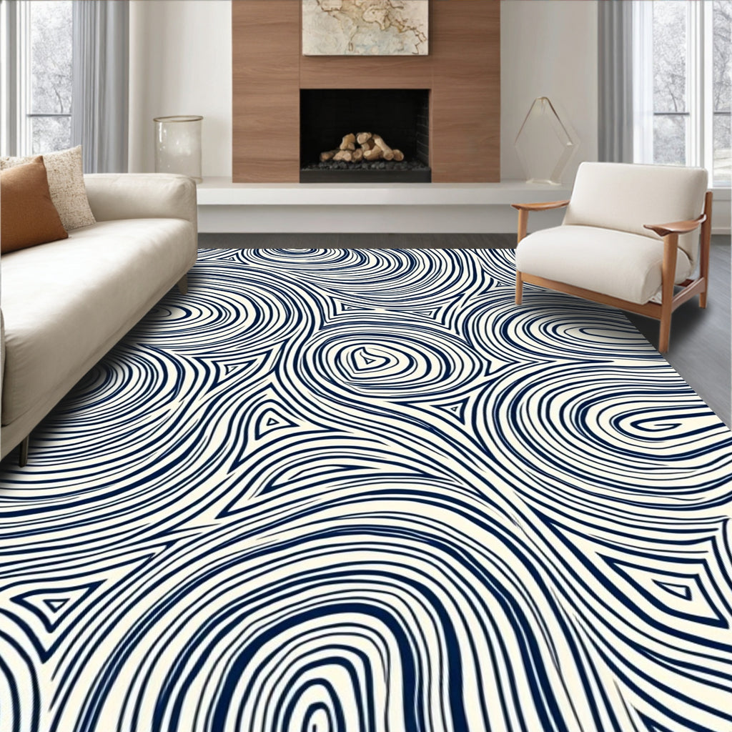 Abstract Woven Lines Pattern Rug