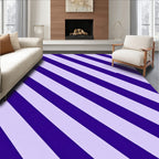 Bold Purple Diagonal Stripes Rug