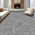 Abstract Swirls Graphic Pattern Rug