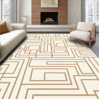 Geometric Lines Rectangles Pattern Rug