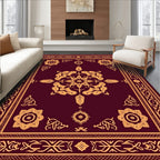 Ornate Floral Geometric Motif Rug