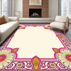 Ornate Floral Leaf Pattern Design Rug